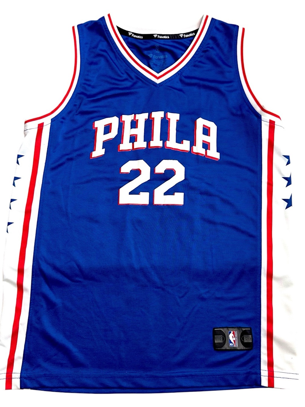 Fanatics Youth L 10/12 Philadelphia 76ers Matisse Thybulle #22 NBA Blue Jersey